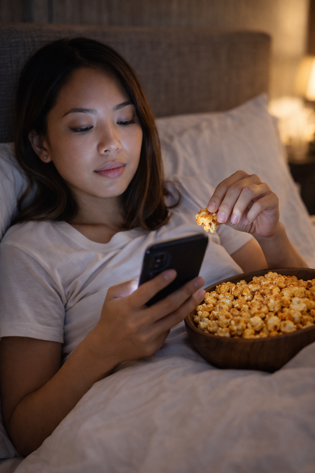 Late night snacking with Bare Kernel popcorn